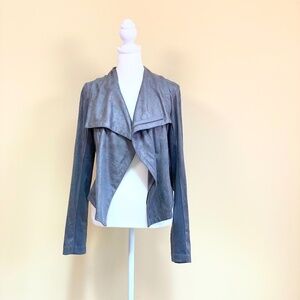 Georgie grey polyester moto jacket size L